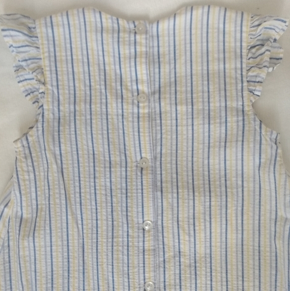 Bella Bliss Girls Striped Bow Cotton  Summer Dress 5 - Picture 3 of 5